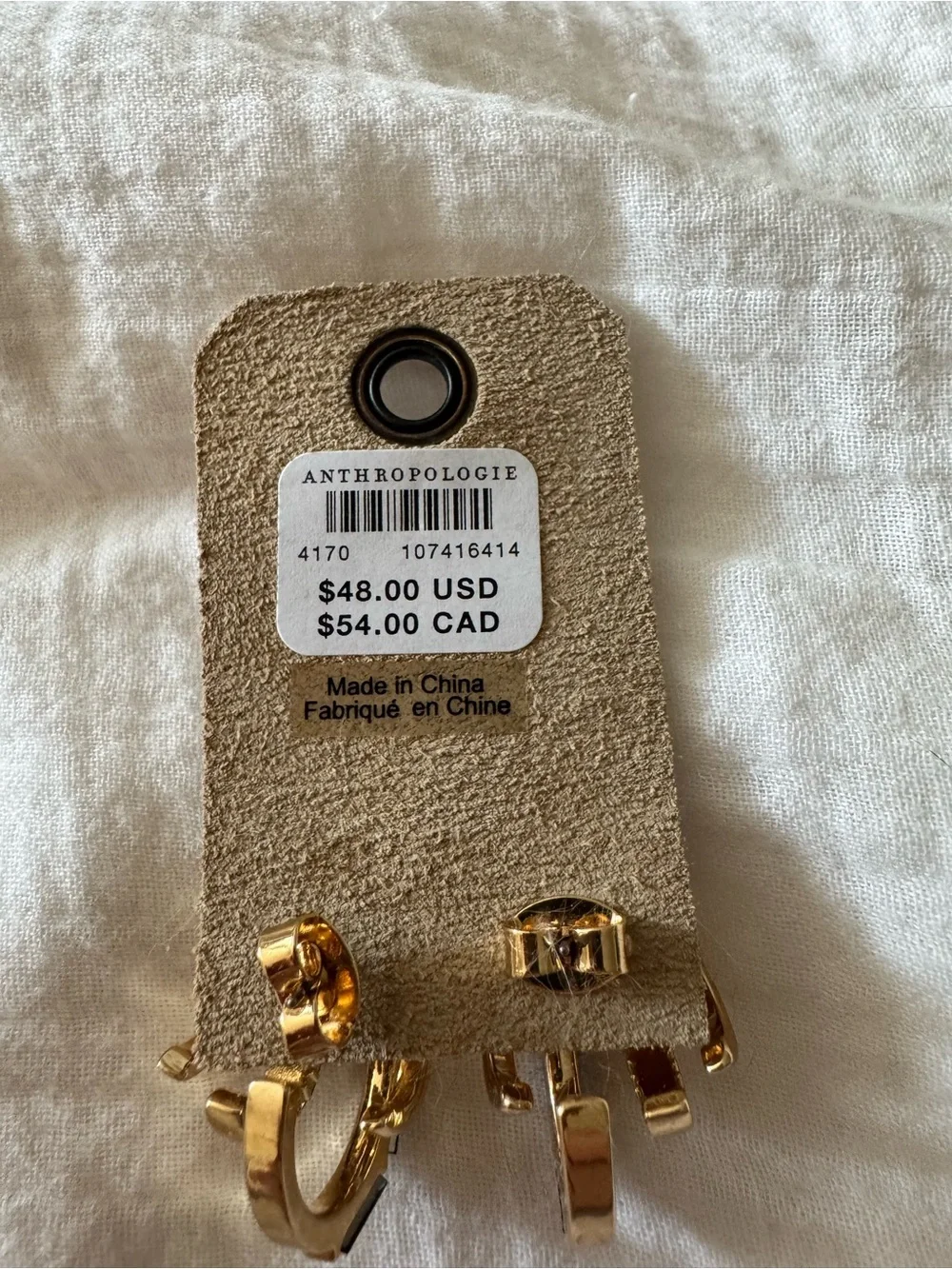 NWT Anthropologie Crystal Multi-Hoop Huggie Earrings Sapphire